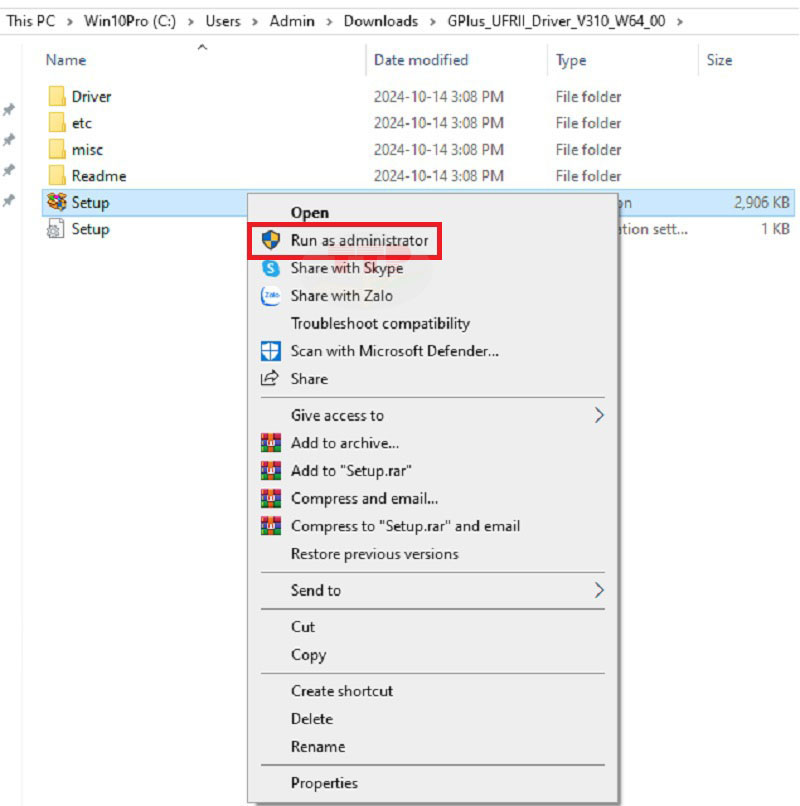 Cài đặt Driver Canon 121Dn bằng phần file Setup Bước 2