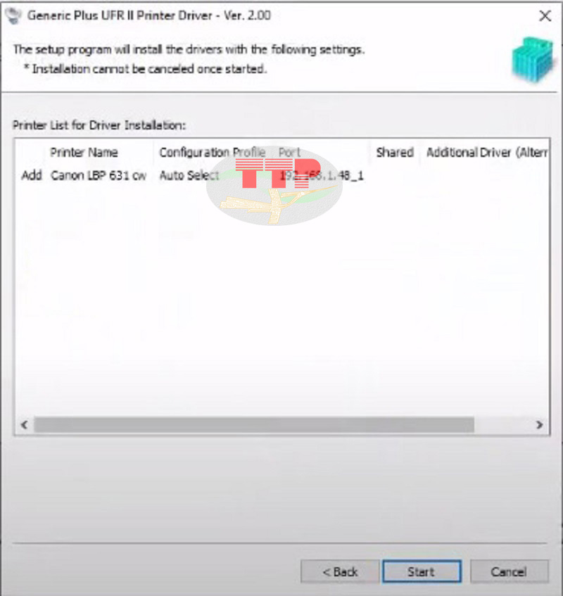 Hướng dẫn Cài đặt Driver máy in Canon LBP631Cw - Bước 11