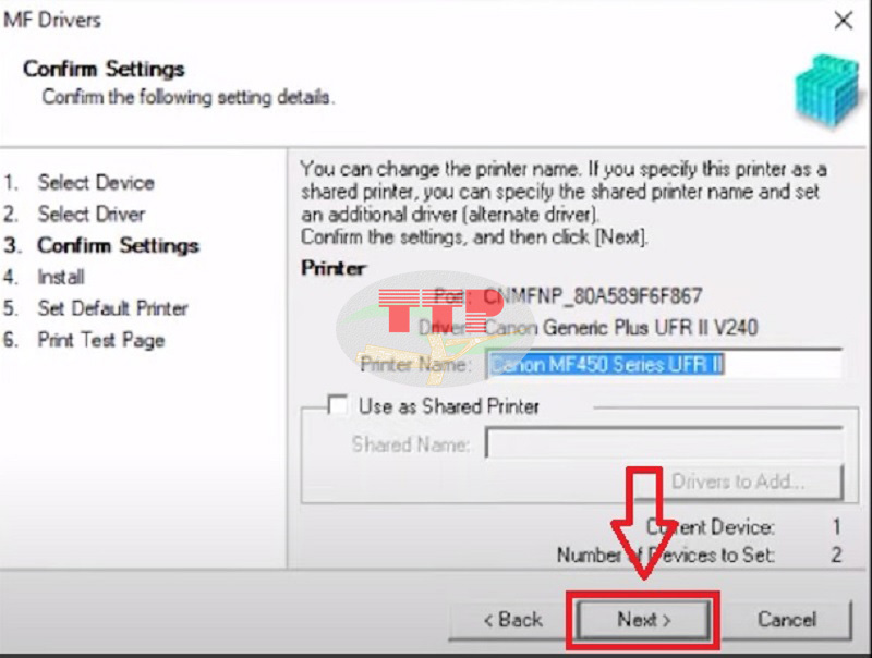 Hướng dẫn cài đặt Driver máy in Canon MF462Dw - Bước 9