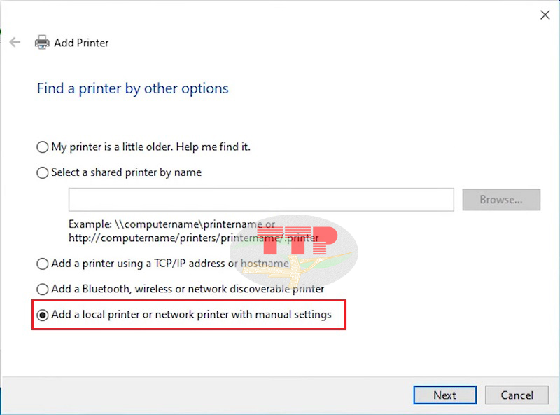 Cài đặt Driver máy in Epson L1800 bằng cách add printer từ Control Panel - Bước 3