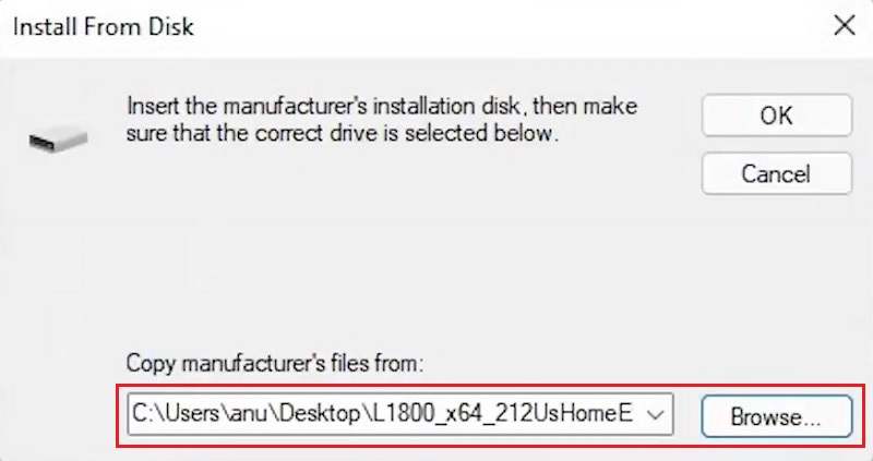Cài đặt Driver máy in Epson L1800 bằng cách add printer từ Control Panel - Bước 5