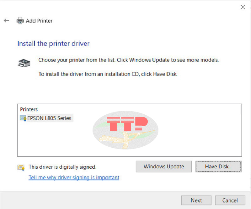 Hướng dẫn cài đặt Driver máy in Epson L805 - Bước 5