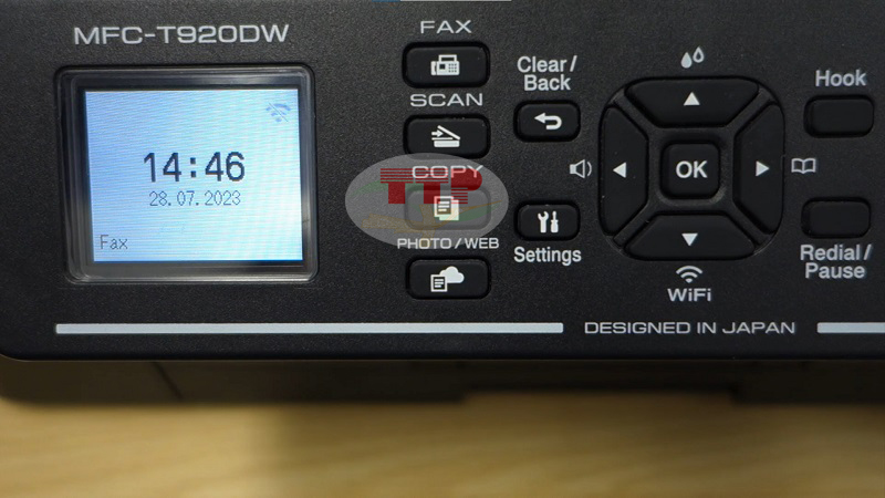 Hướng dẫn kết nối wifi máy in Brother T920dw - Bước 1