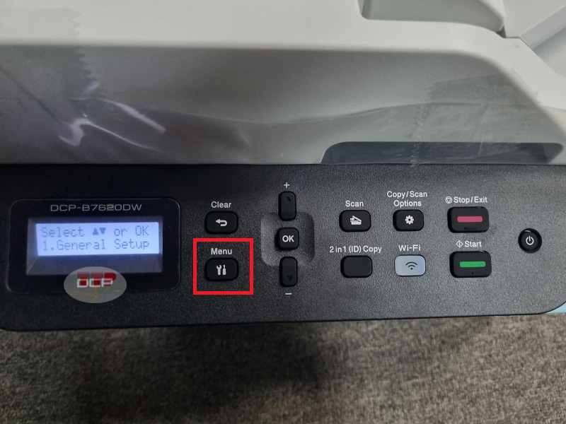 Hướng dẫn khôi phục cài đặt gốcBrother 7620Dw - Bước 2