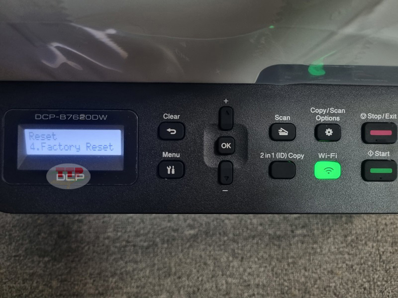 Hướng dẫn khôi phục cài đặt gốcBrother 7620Dw - Bước 5