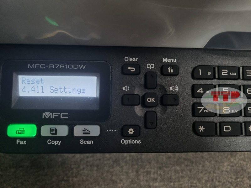 Hướng dẫn khôi phục cài đặt gốc Brother 7810Dw - Bước 5