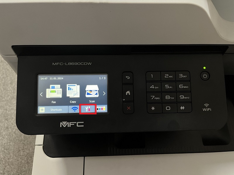 Hướng dẫn khôi phục cài đặt gốc máy in Brother MFC-L8690Cdw - Bước 1