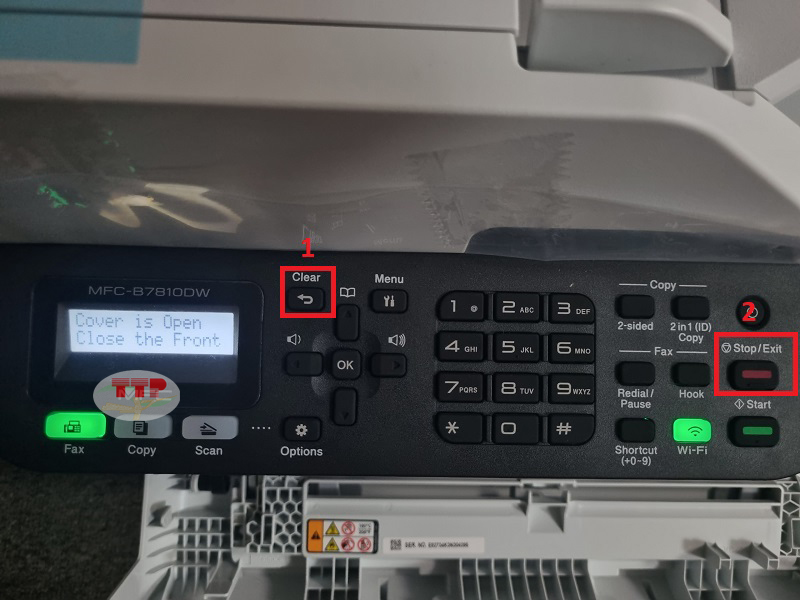 Cách sửa lỗi replace toner Brother B7810Dw - Bước 1