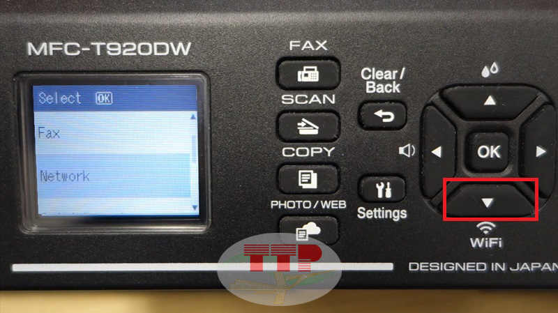 Hướng dẫn reset wifi máy in Brother T920dw - Bước 2
