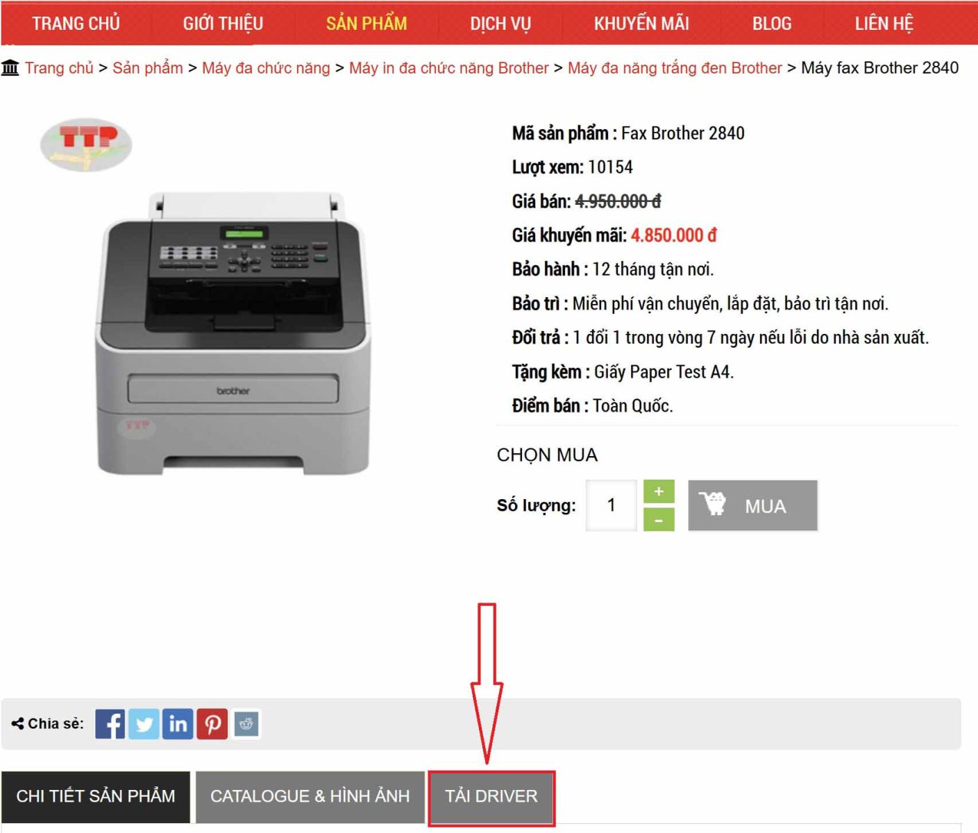 Hướng dẫn tải Driver Brother Fax-2840 TTTP