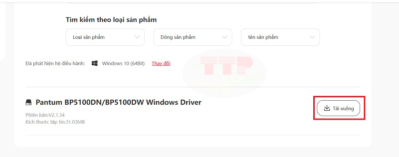 Hướng dẫn tải Driver máy in Pantum BP5100Dw/ BP5100Dn - Bước 3