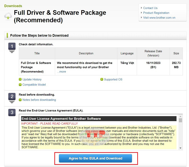 Hướng dẫn tải Driver 7810Dw - Bước 5