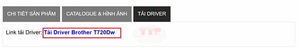  Hướng dẫn tải Driver máy in Brother T720dw