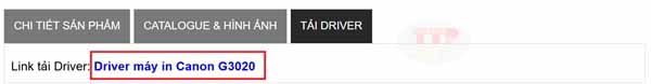 Hướng dẫn tải Driver máy in Canon G3020