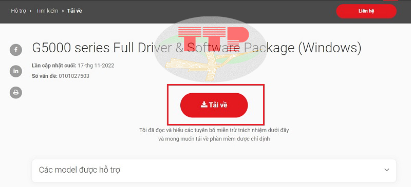 Hướng dẫn tải Driver máy in Canon Pixma G5070 - Bước 5