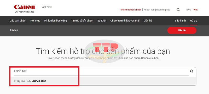 Hướng dẫn tải Driver máy in Canon LBP 214Dw - Bước 3
