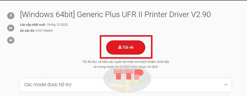Hướng dẫn tải Driver máy in Canon LBP 214Dw - Bước 5