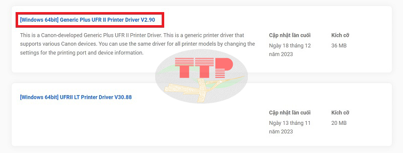 Hướng dẫn tải Driver máy in Canon LBP456w - Bước 4