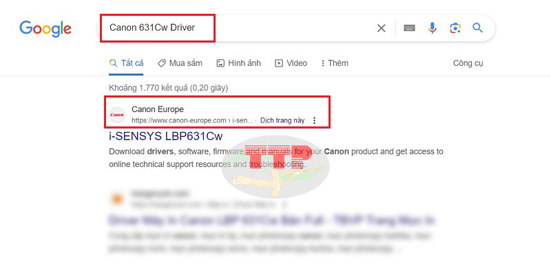 Hướng dẫn tải Driver máy in Canon LBP 631Cw - Bước 1