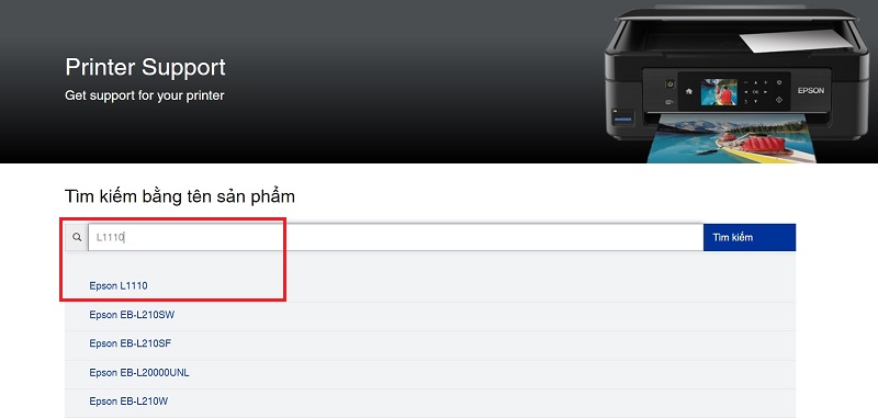 Hướng dẫn tải Driver Epson L1110 - Bước 3