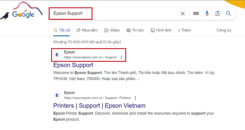 Hướng dẫn tải Driver máy in Epson L1800 - Bước 1