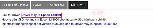Hướng dẫn tải Driver máy in Epson L18050 TTP