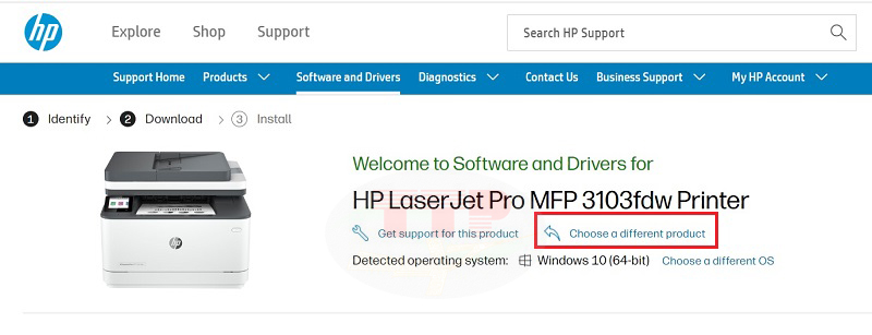 Hướng dẫn tải Driver HP 3103Fdw/ 3103Fdn - Bước 3