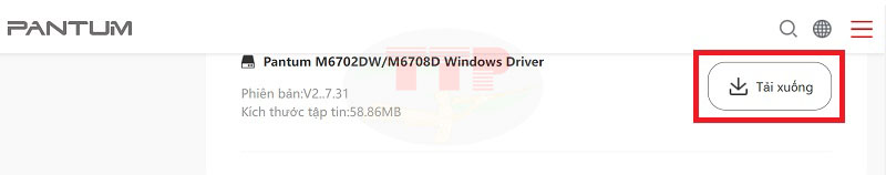 Hướng dẫn tải Driver máy in Pantum M6708D - Bước 3