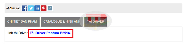 Tải Driver máy in Pantum P2516 chi tiết