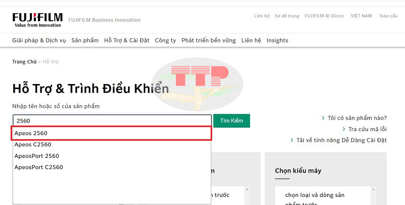Hướng dẫn tải Driver máy photocopy FujiFilm Apeos 2560 - Bước 3