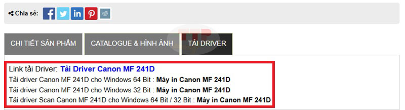 Hướng dẫn tải và cài đặt Driver máy in Canon MF241D TTP