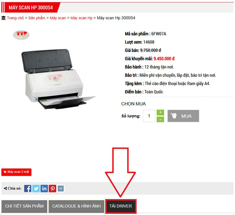 Hướng dẫn tải và cài đặt Driver máy Scan HP 3000S4 TTP