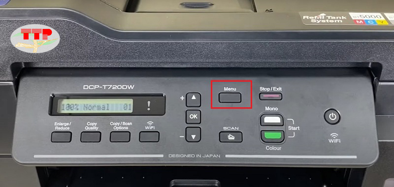 Hướng dẫn thiết lập IP tĩnh cho máy in Brother T720Dw - Bước 1