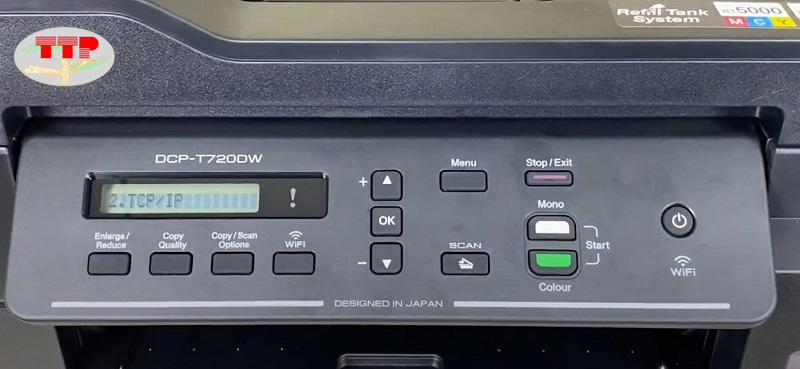 Hướng dẫn thiết lập IP tĩnh cho máy in Brother T720Dw - Bước 2