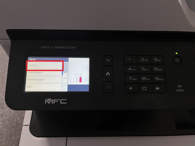Hướng dẫn thiết lập IP tĩnh Brother L8690Cdw - Bước 2