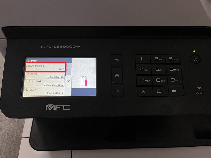 Hướng dẫn thiết lập IP tĩnh Brother L8690Cdw - Bước 3