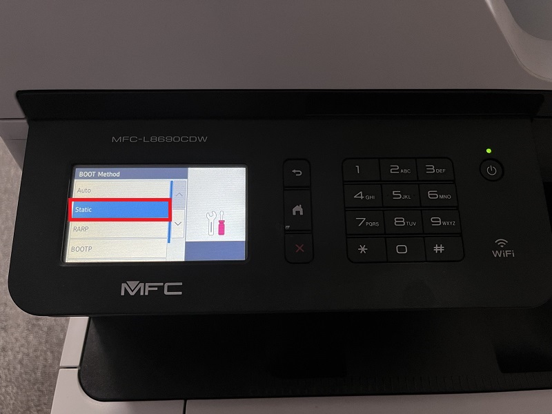 Hướng dẫn thiết lập IP tĩnh Brother L8690Cdw - Bước 4