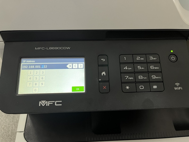 Hướng dẫn thiết lập IP tĩnh Brother L8690Cdw - Bước 5