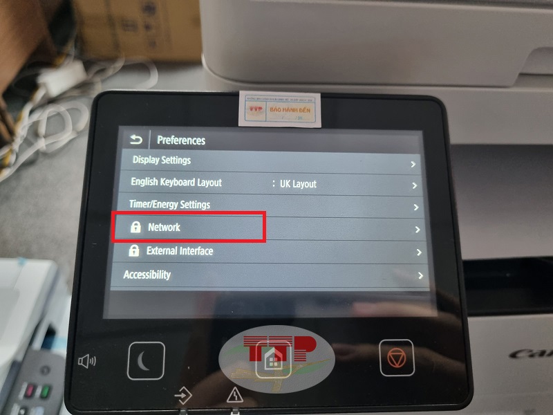 Hướng dẫn thiết lập IP máy in Canon MF462Dw - Bước 3