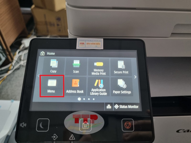 Hướng dẫn thiết lập IP máy in Canon MF463Dw - Bước 1