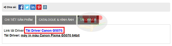 Tải Driver máy in Canon G5070 chi tiết