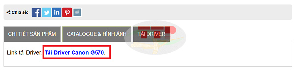 Tải Driver máy in Canon Pixma G570 chi tiết