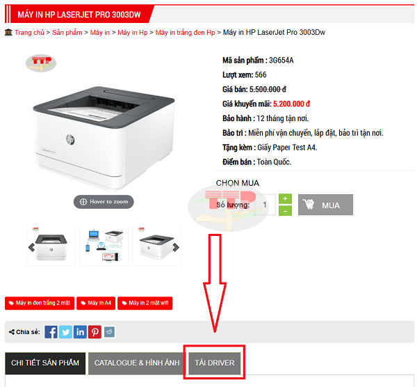 Tải Driver máy in HP 3003Dw/ 3003Dn chi tiết