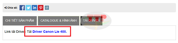 Tải Driver máy Scan Canon LiDE 400 chi tiết