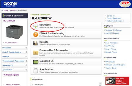 Hướng dẫn tải Driver Brother HL-L6200Dw