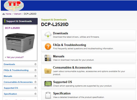 Hướng dẫn tải Driver Brother DCP-L2520D