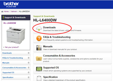 Hướng dẫn tải Driver Brother HL-L6400Dw