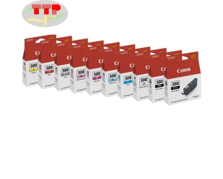  Mực máy in Canon PFI-300 C, CO, GY, M, MBK, PBK, PC, M, R, Y