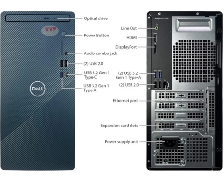 Máy tính để bàn Dell Inspiron 3030 Tower T6FDR1 i5- 14400