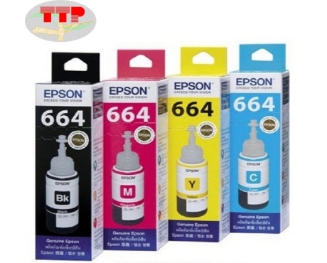 Hộp mực Epson T664 BK, C, M, Y